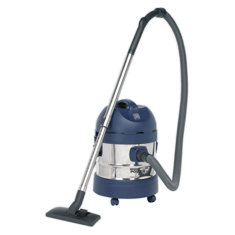 Sealey Vacuum Cleaner Wet & Dry Stainless Drum 20L 1250W/110V PC200SD110V