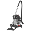 Sealey 20L Vacuum Cleaner Wet & Dry Stainless Drum 1250W/230V PC200SD