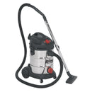 Sealey Industrial Vacuum Cleaner Stainless Steel Drum Auto Start 30L 1400W/230V PC300SDAUTO