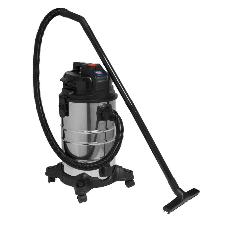 Sealey Vacuum Cleaner (Low Noise) Wet & Dry 30L 1000W/230V PC30LN