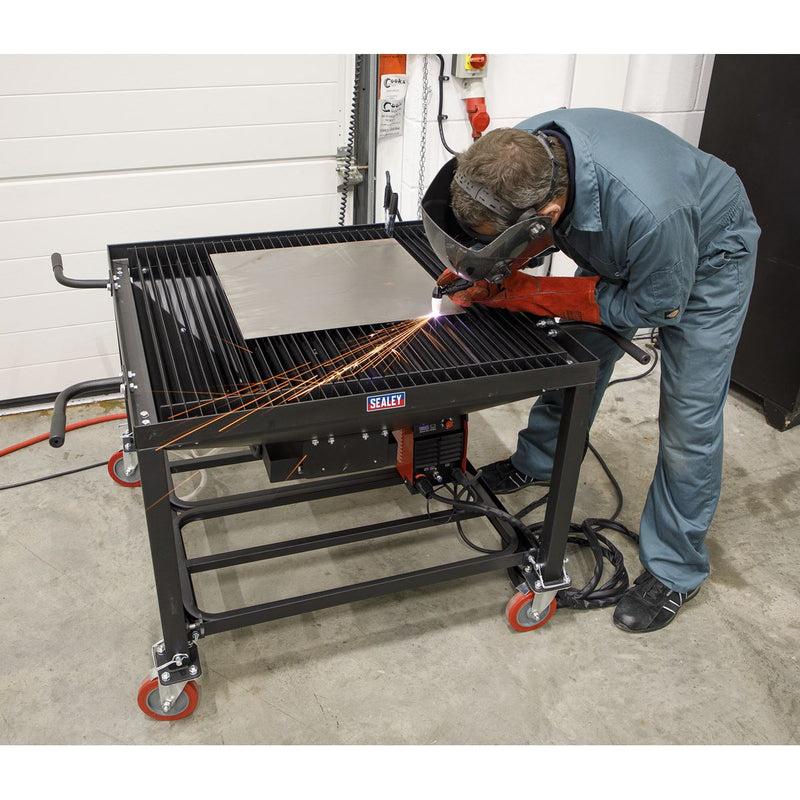 Plasma Cutting Table/Workbench - Adjustable Height with Castor Wheels