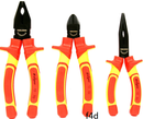 VDE Plier Set Combination Side Cut Long Nose 3pc Insulated Electricians PL144