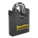 Sealey Premier&trade; Steel Body Combination Padlock Shrouded Shackle 62mm PL603S