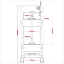 Sealey Viking Floor Type Hydraulic Press 20 Tonne PPF20S
