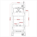 Sealey Viking Floor Type Air/Hydraulic Press with Sliding Ram and Foot Pedal 30 Tonne PPF301S
