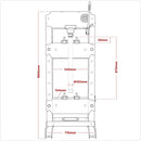 Sealey Viking Floor Type Hydraulic Press 30 Tonne PPF30S