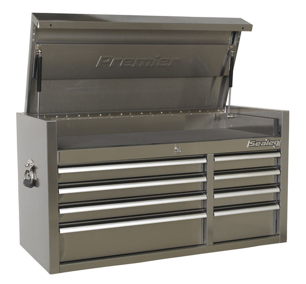 Topchest 8 Drawer 1055mm Extra-Wide Stainless Steel Heavy-Duty