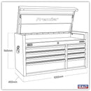 Sealey Premier&trade; Heavy-Duty Extra-Wide Topchest 8 Drawer 1055mm - Stainless Steel PTB104008SS
