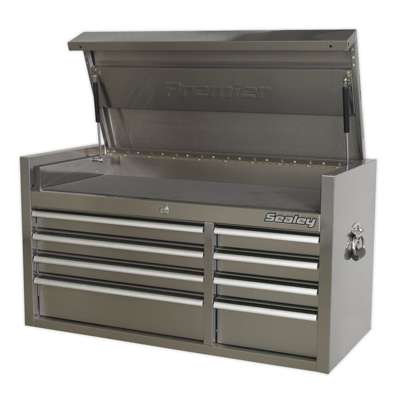 Topchest 8 Drawer 1055mm Extra-Wide Stainless Steel Heavy-Duty