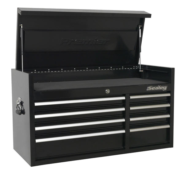 Topchest 8 Drawer 1040mm Extra-Wide Heavy-Duty Black