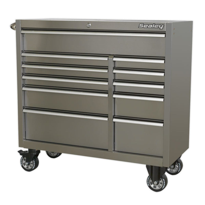 Rollcab 11 Drawer 1055mm Extra-Wide Stainless Steel Heavy-Duty