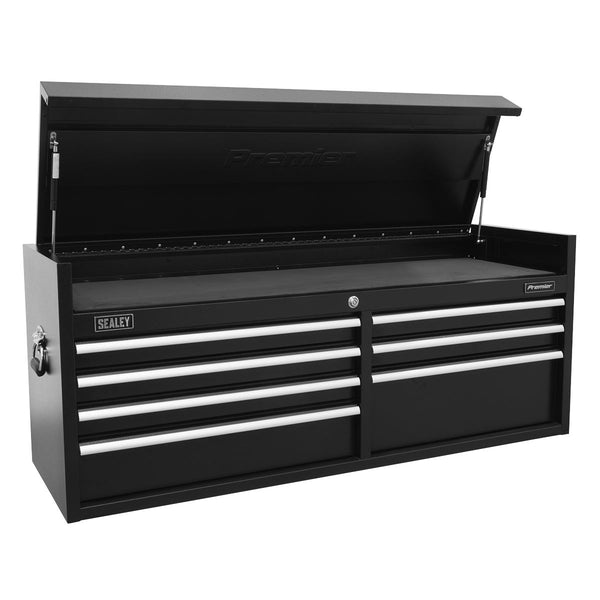 Topchest 7 Drawer 1415mm Extra-Wide Heavy-Duty Black