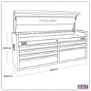 Sealey Premier&trade; Heavy-Duty Extra-Wide Topchest 7 Drawer 1415mm - Black PTB141507