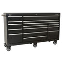 Sealey Premier&trade; Heavy-Duty Extra-Wide Rollcab 15 Drawer 1845mm - Black PTB183015