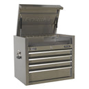Sealey Premier&trade; Heavy-Duty Topchest 4 Drawer 675mm - Stainless Steel PTB66004SS