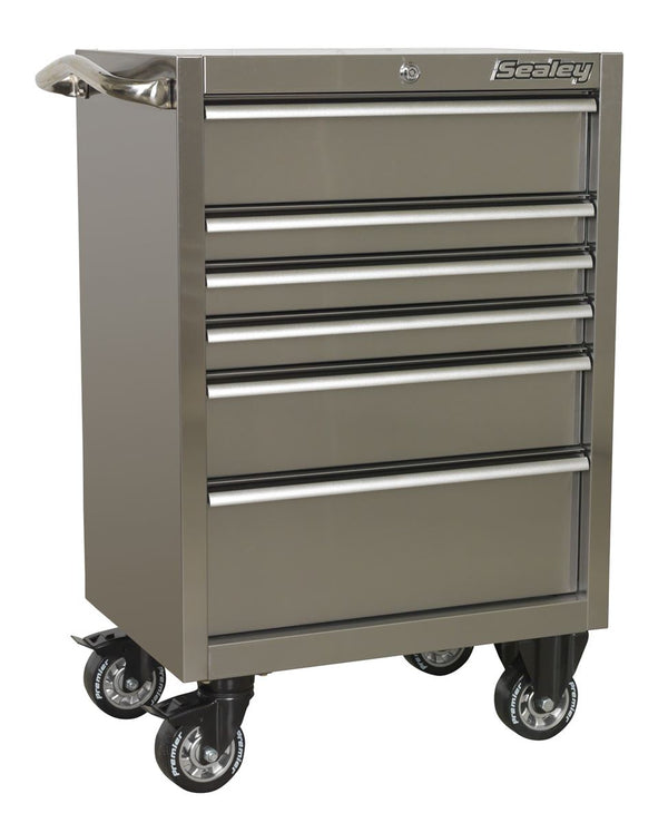 Rollcab 6 Drawer 675mm Stainless Steel Heavy-Duty