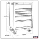 Sealey Premier&trade; Heavy-Duty Rollcab 6 Drawer 675mm - Stainless Steel PTB67506SS