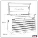 Sealey Premier&trade; Heavy-Duty Topchest 915mm 8 Drawer - Black PTB91508