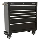 Sealey Premier&trade; Heavy-Duty Rollcab 930mm 6 Drawer - Black PTB93006