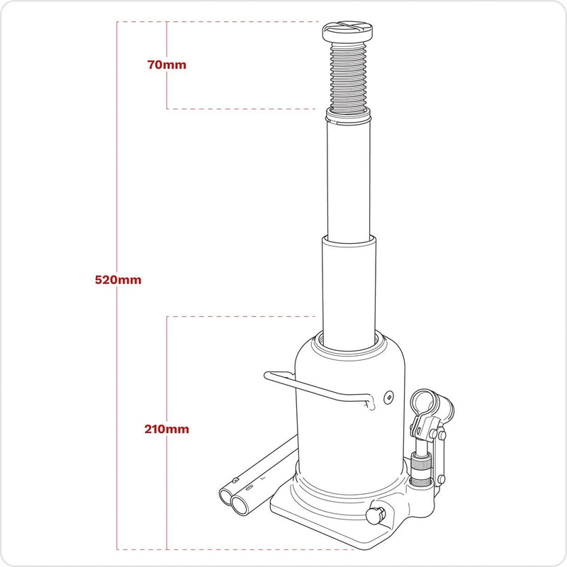 Viking Telescopic Bottle Jack 10 Tonne