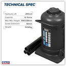 Sealey Viking Telescopic Bottle Jack 12 Tonne PTBJ12S