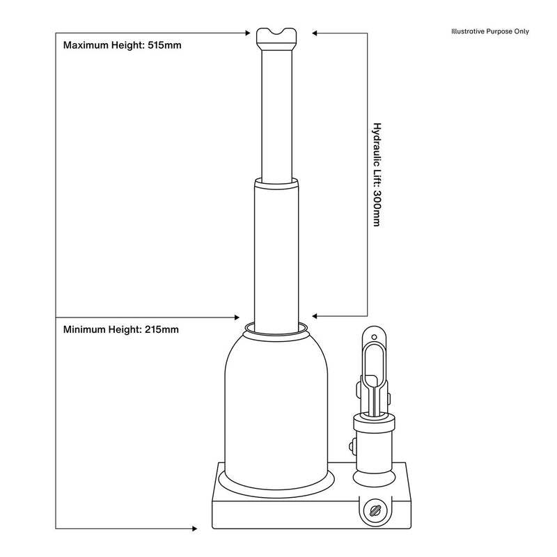 Premier Telescopic Bottle Jack 5 Tonne