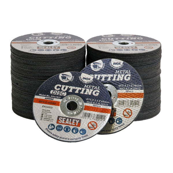 Cutting Disc Pack of 100 �75 x 1.2mm �10mm Bore