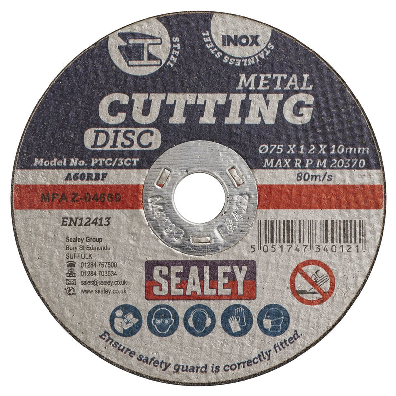 Cutting Disc Pack of 100 �75 x 1.2mm �10mm Bore