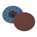 Sealey 75mm Quick Change Sanding Disc 60Grit - Pack of 10 PTCQC7560