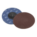 Sealey 75mm Quick Change Sanding Disc 80Grit - Pack of 10 PTCQC7580