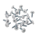 Sealey Numberplate Screw with Plastic Enclosed Head 4.8 x 18mm, White - Pack of 50 PTNP1