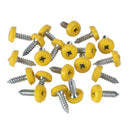 Sealey Numberplate Screw with Plastic Enclosed Head 4.8 x 18mm, Yellow - Pack of 50 PTNP2