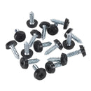 Sealey Numberplate Screw with Plastic Enclosed Head 4.8 x 18mm, Black - Pack of 50 PTNP3