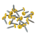 Sealey Numberplate Screw with Plastic Enclosed Head 4.8 x 24mm, Yellow - Pack of 50 PTNP6