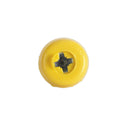 Sealey Numberplate Screw with Plastic Enclosed Head 4.8 x 24mm, Yellow - Pack of 50 PTNP6