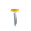 Sealey Numberplate Screw with Plastic Enclosed Head 4.8 x 24mm, Yellow - Pack of 50 PTNP6