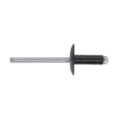Sealey Aluminium Large Flange Rivet 4 x 14mm, Black - Pack of 200 RAB4014L