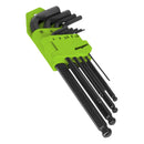 Sealey Siegen Long Ball-End Hex Key Set 9pc S01093