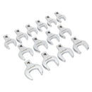 Sealey Siegen Crow's Foot Open End Spanner Set 1/2"Sq Drive 14pc S01109