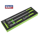 SEALEY 3/8" RATCHET WRENCH SET 5PC FLIP REVERSE IN EVA FOAM TRAY S01230