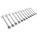 Sealey Siegen Reversible Combination Ratchet Spanner Set 12pc S0840