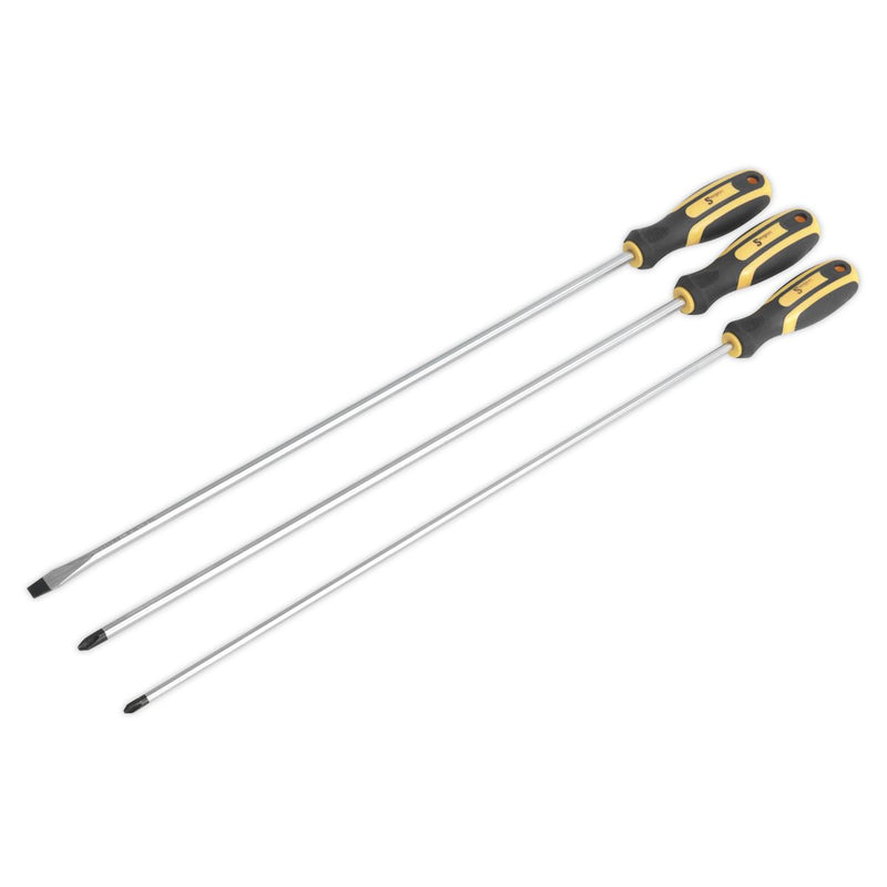 Screwdriver Set 3pc Extra-Long