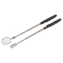 Sealey Siegen Telescopic Magnetic LED Pick-Up Tool & Inspection Mirror Set 2pc S0941