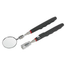 Sealey Siegen Telescopic Magnetic LED Pick-Up Tool & Inspection Mirror Set 2pc S0941