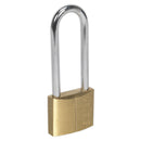 Sealey Siegen Brass Body Padlock with Brass Cylinder Long Shackle 40mm S0989