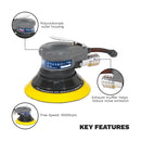 Sealey Dust-Free Air Palm Orbital Sander 150mm SA09