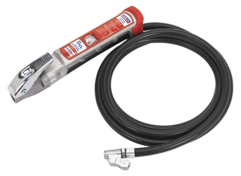 Professional Tyre Inflator with 2.5m Hose & Clip-On Connector