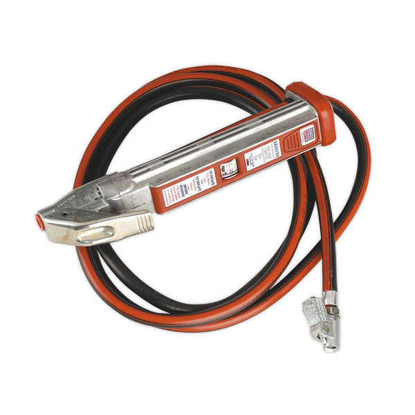 Professional Tyre Inflator with 2.5m Hose & Clip-On Connector