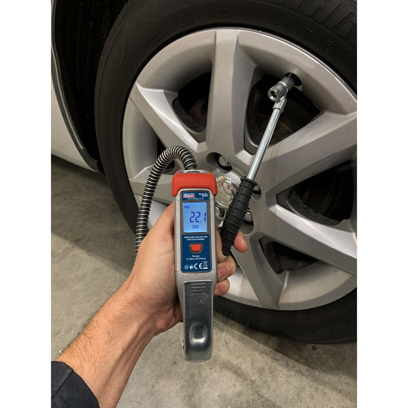 Digital Tyre Inflator 0.5m Hose with Twin Push-On Connector