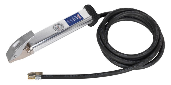 Tyre Inflator with 2.7m Hose & Clip-On Connector